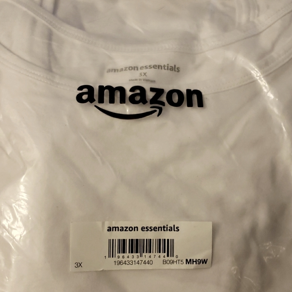 Amazon Essentials Men's 100% Cotton Tank T-Shirt Set Black & White 2pc Size 3X